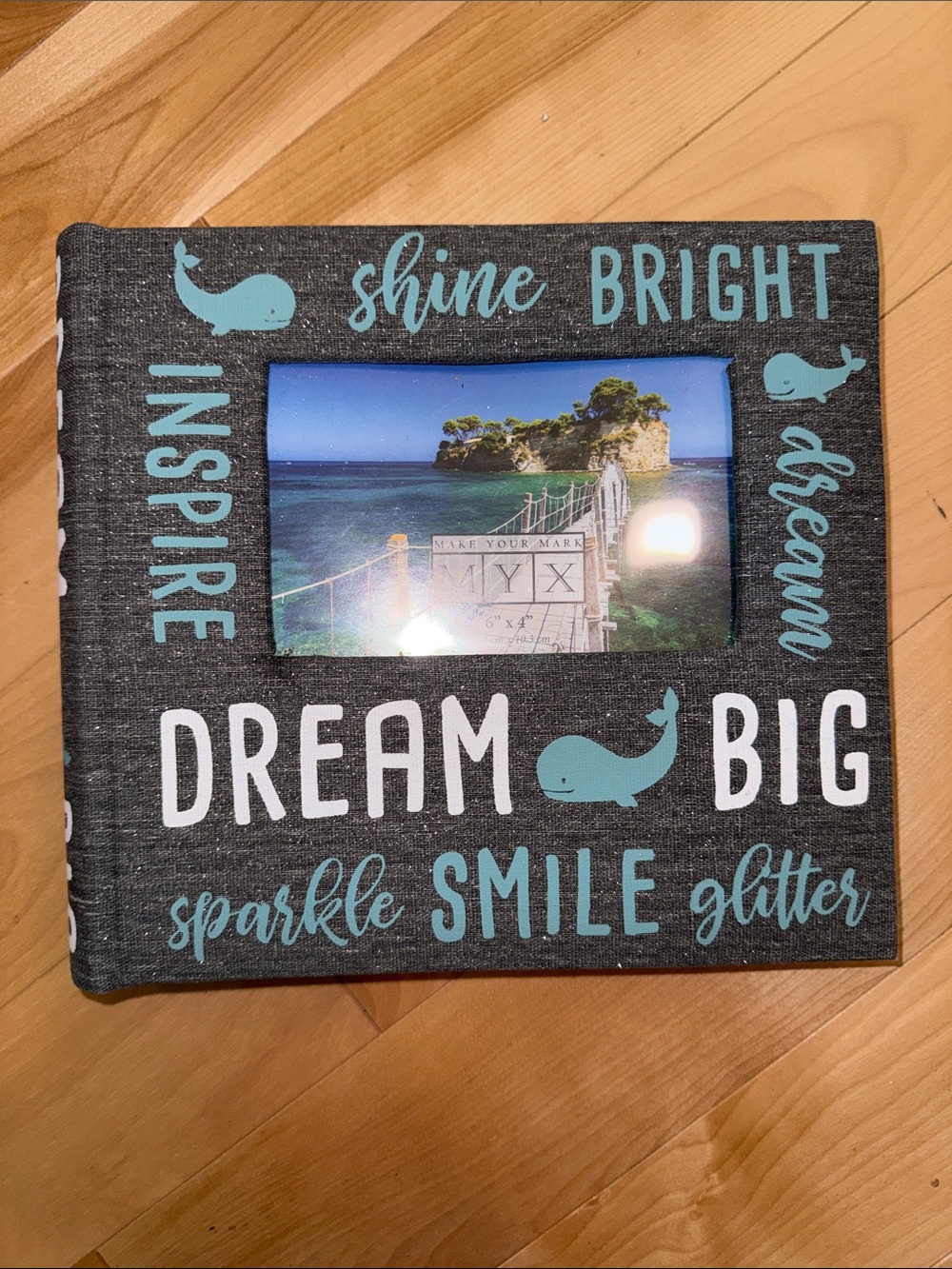 Dream rBig 200 Photo Album – Teal & White Inspirational Cover NWT